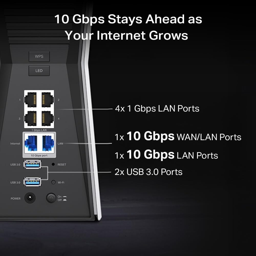 TP-Link Tri-Band BE18000 WiFi 7 Router, Archer BE770