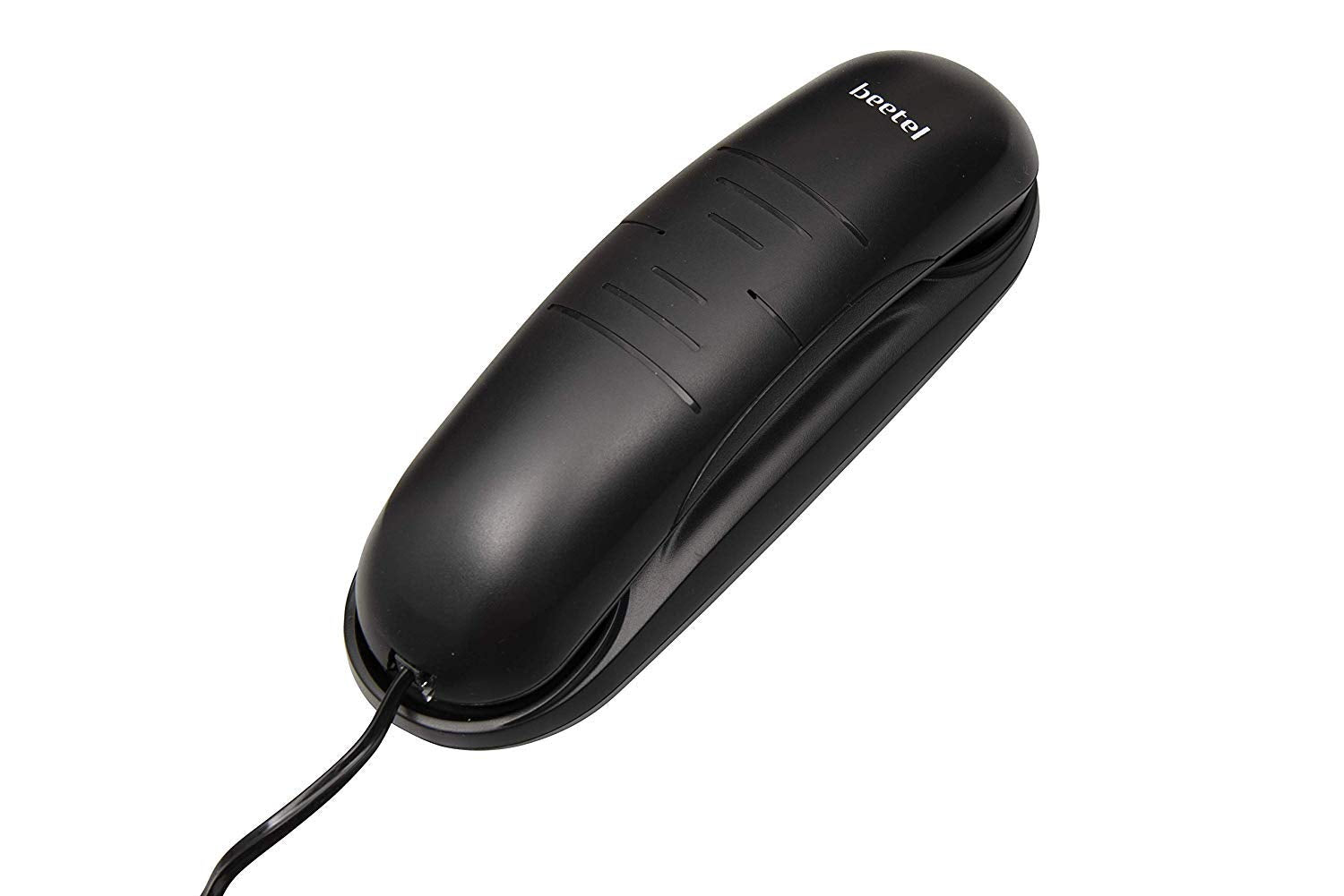 Beetel B26 Slim Corded Landline Phone,Ringer Volume Control,Wall/Desk Mountable,Ringer On/Off Switch,Clear Call Quality,Compact Design,Tone Pulse/Flash/Redial Function (Made in India) (Black)(B26)