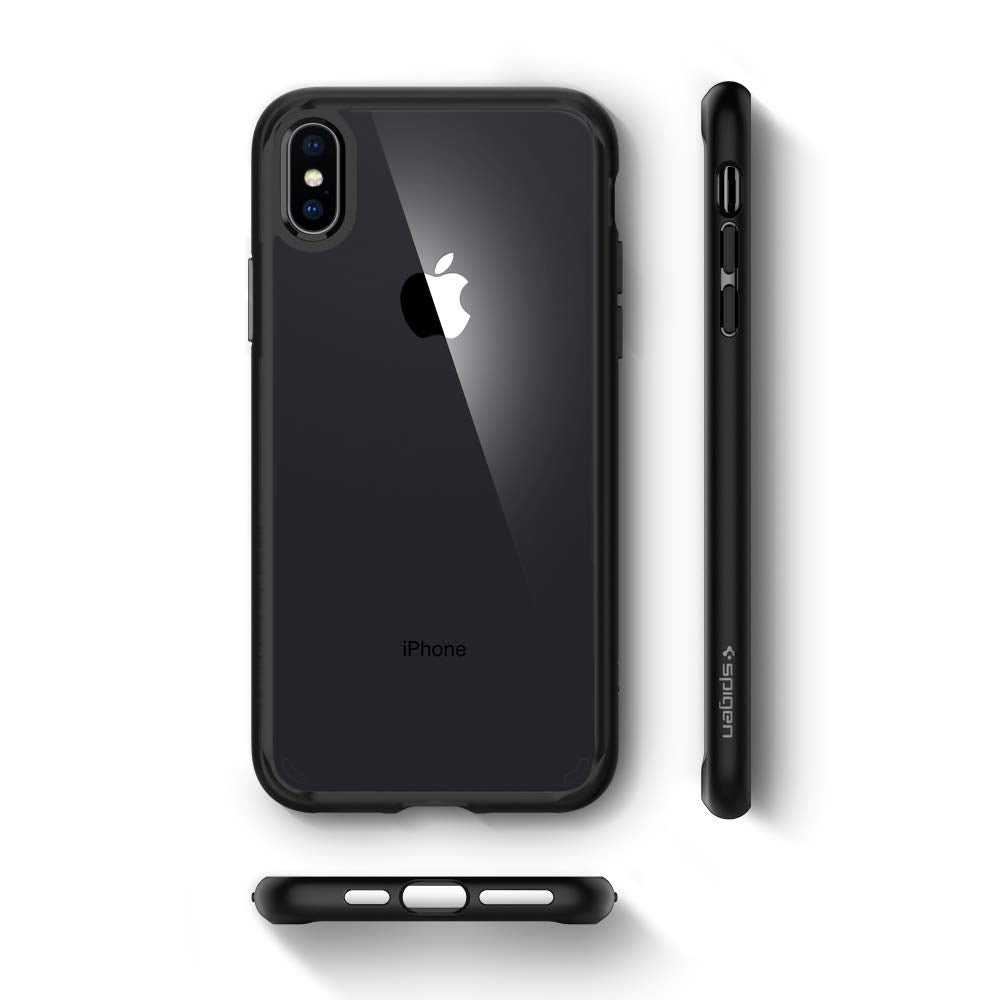 Spigen Ultra Hybrid Back Cover Case Compatible with iPhone Xs/X (TPU + Poly Carbonate | Matte Black)
