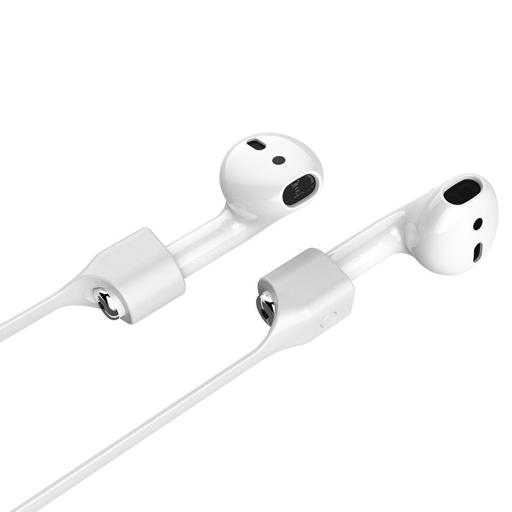 BASEUS Magnetic Silicone Anti-lost Earphone Strap for Apple AirPods -Off White