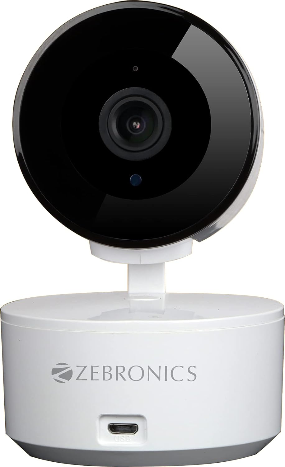 ZEBRONICS Zeb-Smart CAM 102 Smart WiFi PTZ Indoor Camera with Motion Detection, Day/Night Mode, Micro SD Card Slot, 2 Way Audio, for Home/Office/Shop