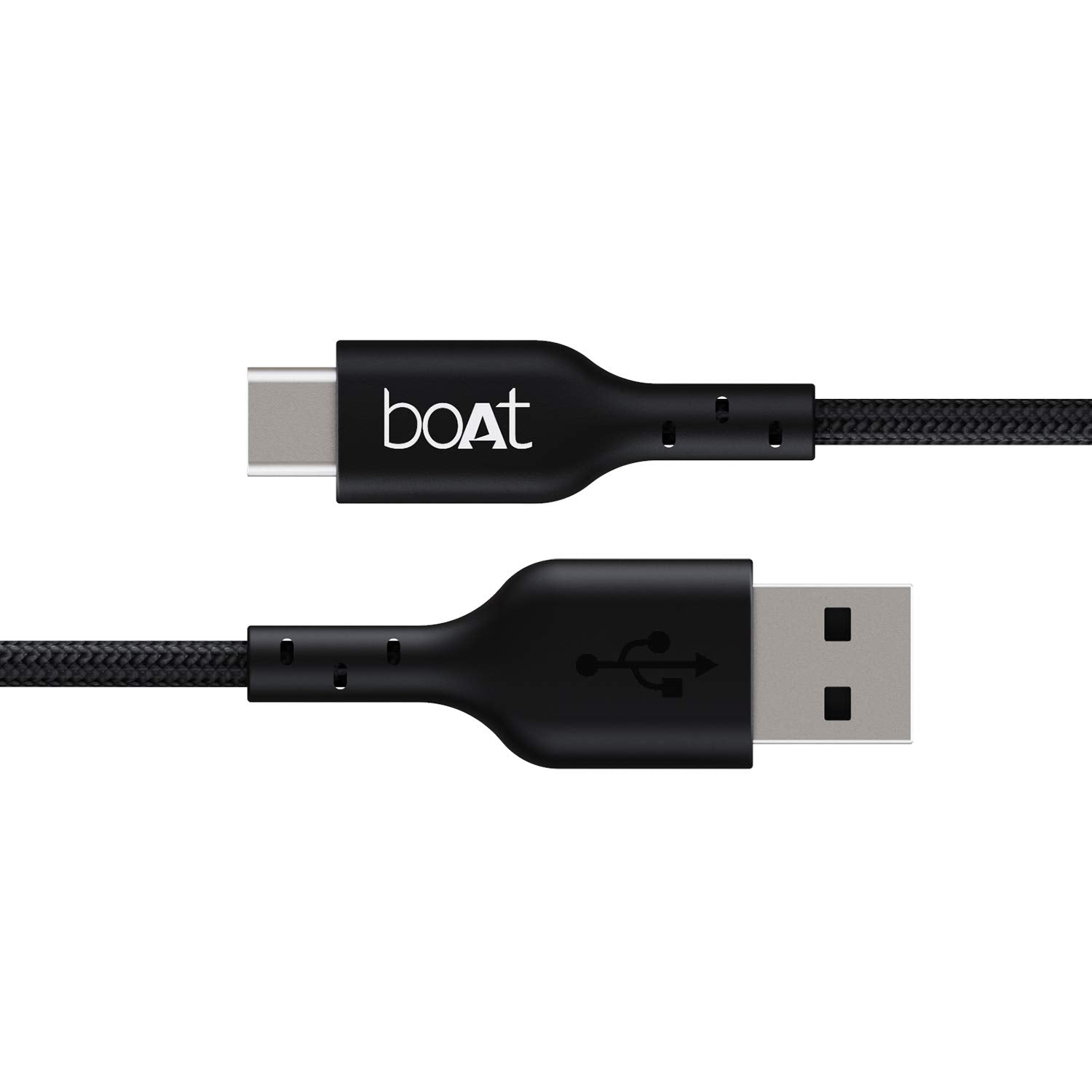 boAt A 350 Type C Cable for Smartphone, Charging Adapter (1.5m, Carbon Black)