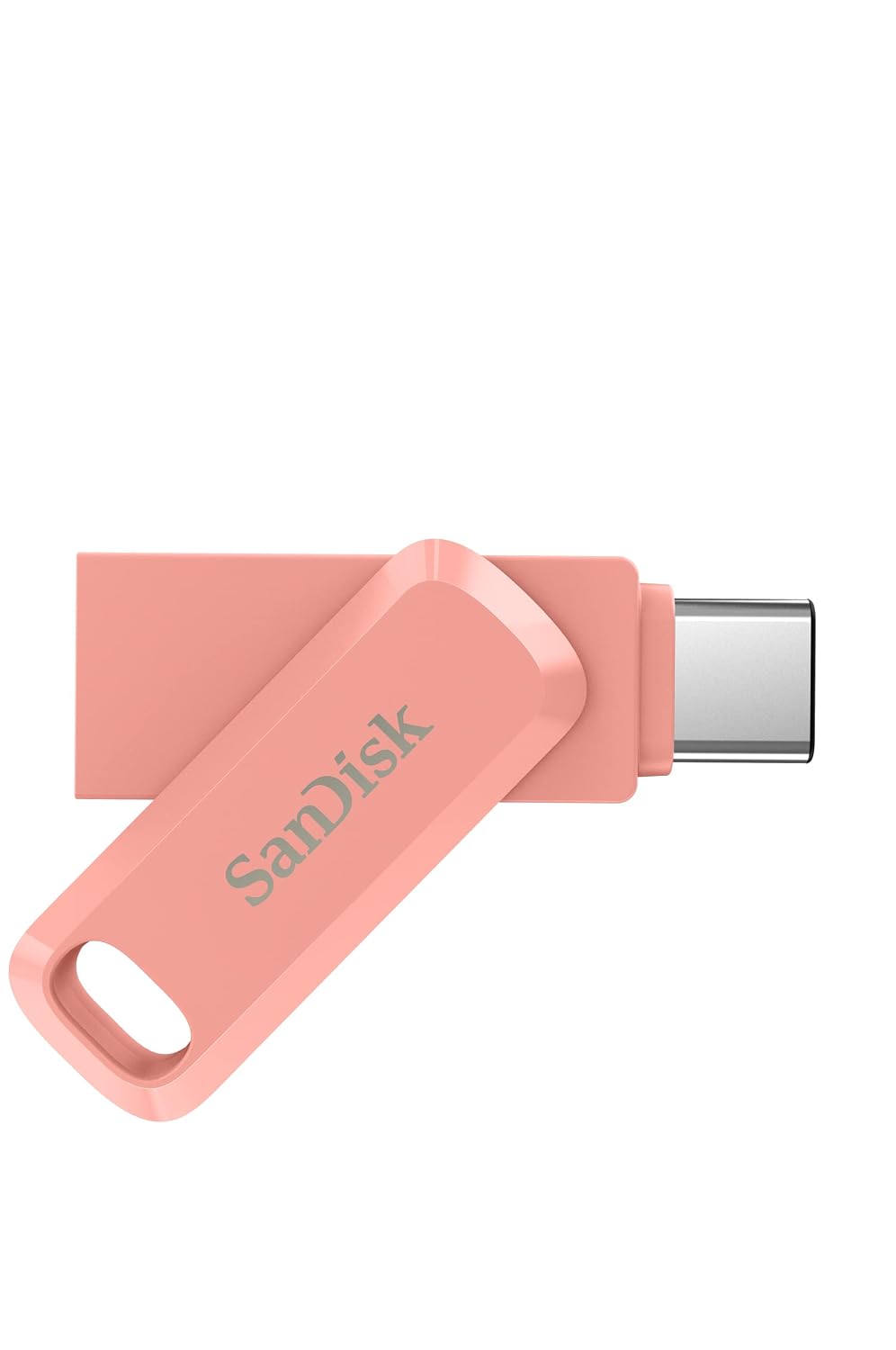 SanDisk Ultra Dual Drive Go USB 3.0 Type C Flash Drive, Peach, 128GB, 5Y