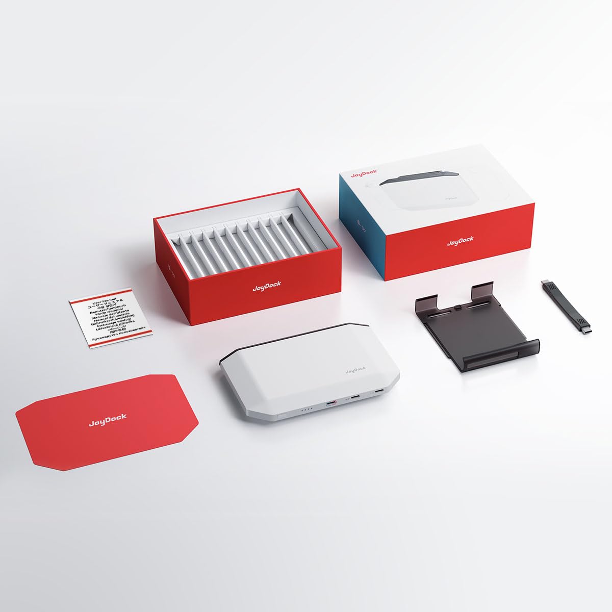 RayNeo JoyDock for Switch(Direct) /Switch 2(Back Clip Needed) - with 5000 mAh 5V/3A Flash Rechargeable Extended Battery, Charge & Play, Compatible Air 4/Air 3//Air 2 Series AR Glasses