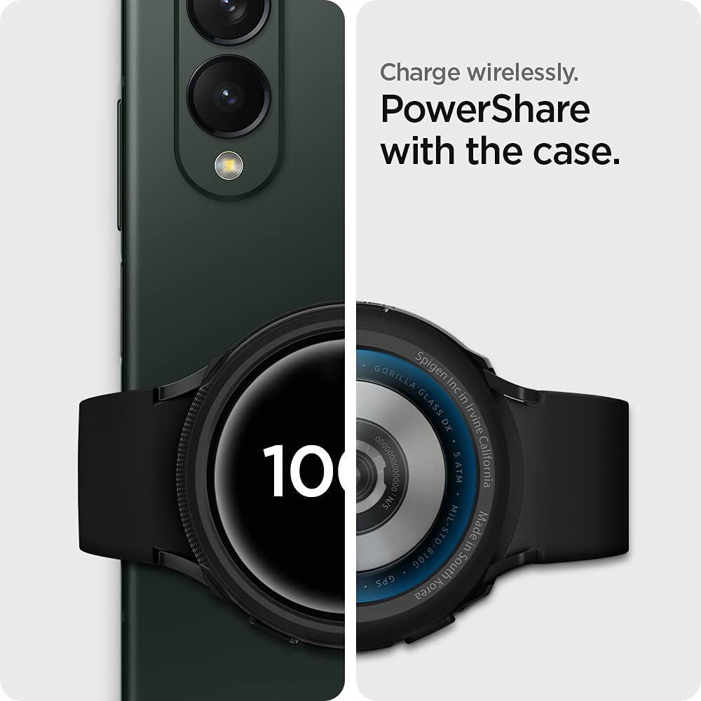 Spigen Liquid Air for Samsung Galaxy Watch 5 44mm Case, Watch 4 44mm Case - Matte Black