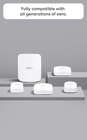 Amazon eero 7 with 1 month free eero Plus (auto-renews) - Supports internet plans up to 2.5 Gbps, Coverage up to 2,000 sq. ft., Connect 120+ devices, 1-pack(with 1 month free eero Plus)