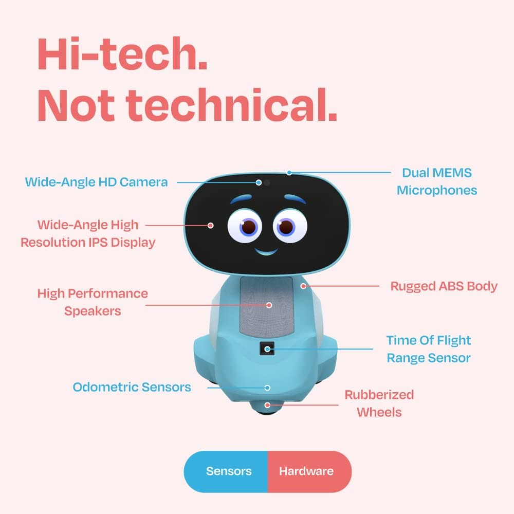 Miko 3 AI Robot for Kids | STEAM Learning, Apps & Games | Ages 5-12 | Blue | Toy robots for kids