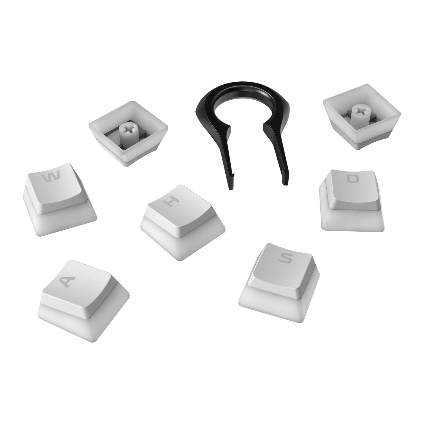 HyperX Double Shot Pbt Pudding Full OEM Profile, English Us Layout 104 Keycaps Set with Translucent Layer for Mechanical Keyboards - White (Hkcpxp-Wt-Us/G)