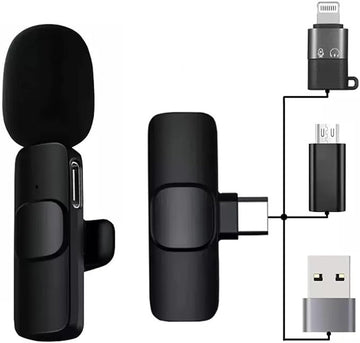 K8 Wireless Plug &amp; Play Type C , iPhone , Micro USB , USB normal PC ports Collar Mic Supported Only Android Smartphone