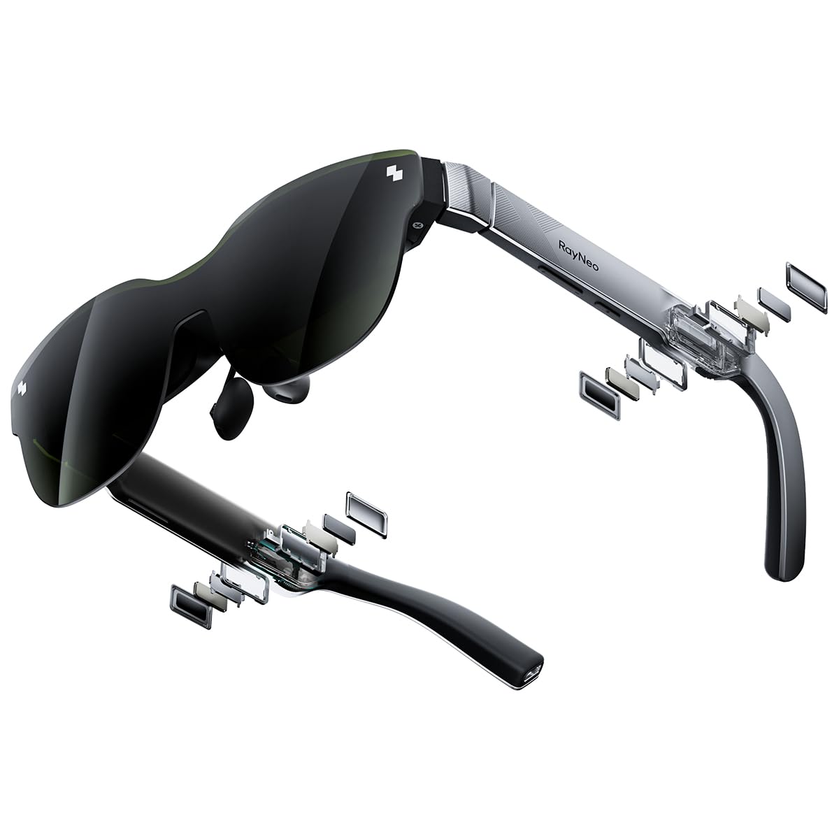 RayNeo Air 3s Pro AR/XR Glasses, 201" 120Hz FHD HueView Display, Portable AR Video Eyewear Gaming Glasses for iPhone 16/15/17, Android, Mac, Switch, PS5, Steam Deck - Next-Gen Wearable Theater