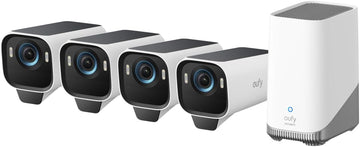 eufy Security eufyCam S3 Pro 1,2,3,4-Cam Kit, Solar Camera Outdoor Wireless, MaxColor Night Vision, 4K Security Camera with Solar Panel, Face Recognition AI, Expandable Local Storage, No Monthly Fee