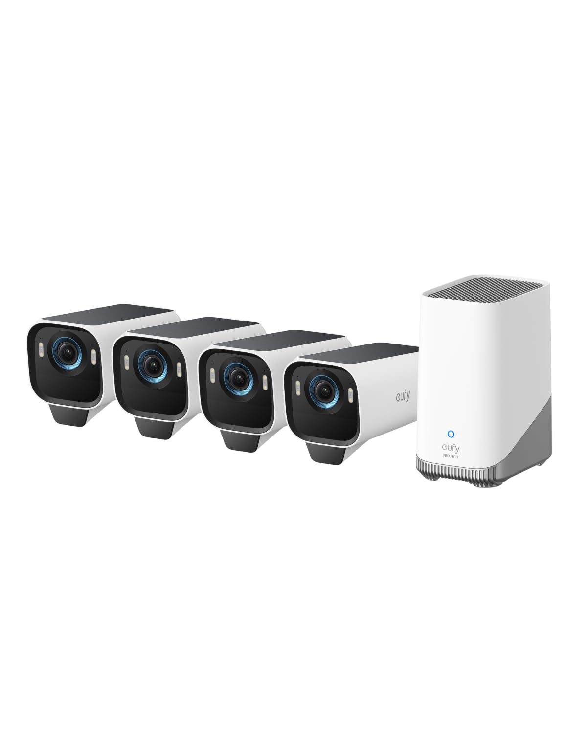 eufy Security eufyCam S3 Pro 2-Cam Kit, Solar Camera Outdoor Wireless, MaxColor Night Vision, 4K Security Camera with Solar Panel, Face Recognition AI, Expandable Local Storage, No Monthly Fee