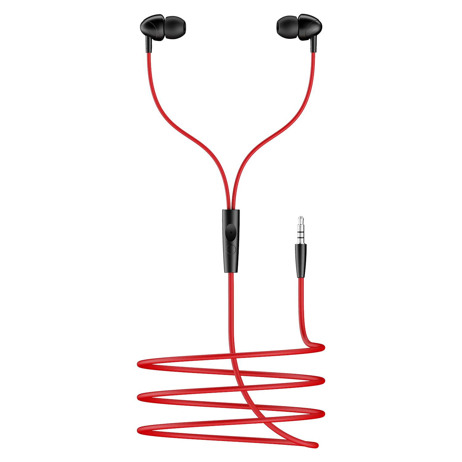 Boat BassHeads 225 in-Ear Super Extra Bass Wired Headphones, with Mic (Black)
