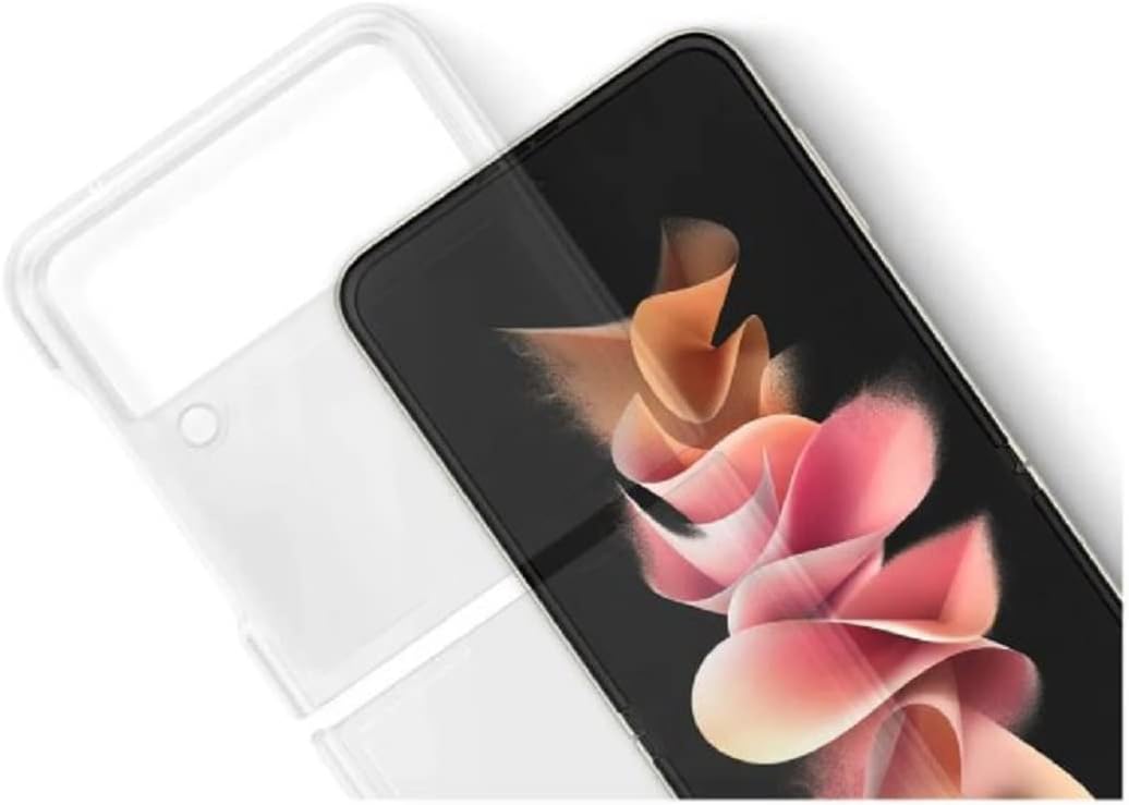 Samsung Galaxy Z Flip3 Clear Cover with Ring - Official Samsung Case - Plastic,Foldable, Transparent