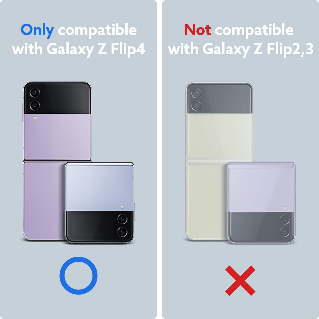 CASEOLOGY by Spigen Parallax Back Cover Case Compatible For Samsung Galaxy Z Flip 4 (TPU and Polycarbonate|Midnight Blue)