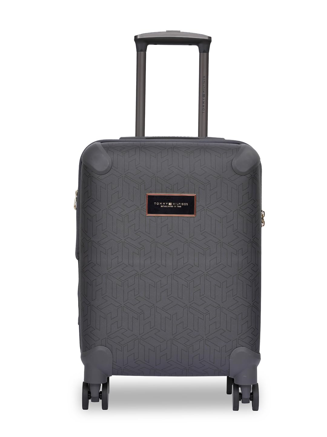 Tommy Hilfiger Jazz Mid Soft Luggage - Navy |Check-in Trolley Bag with TSA Lock | 360° Spinner Double Wheels | Telescopic Handle | Expandable | Polyester Shell Suitcase | 76L Capacity | 67cm