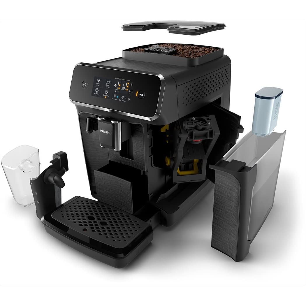 PHILIPS Versuni Latte Go Fully Automatic Bean To Cup Espresso Coffee Machine,3 One Touch Button Coffees(Cappuccino,Black Coffee,Espresso),15 Bars,Ceramic Grinder-2 Year Brand Warranty-Ep2230/10