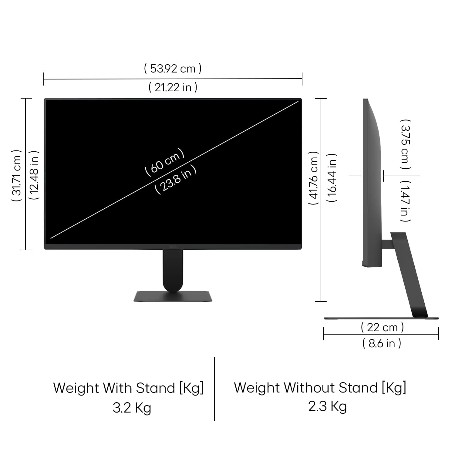 LG24U411A-BN Smartchoice 60 cm (24-inch) Full HD (1920 x 1080) IPS Monitor, 3-Side Virtually Borderless, 1ms MBR, 120Hz, sRGB 99%(Typ.), HDR10, Reader Mode, Flicker Safe, VGA, HDMI, Slim Stand, Black