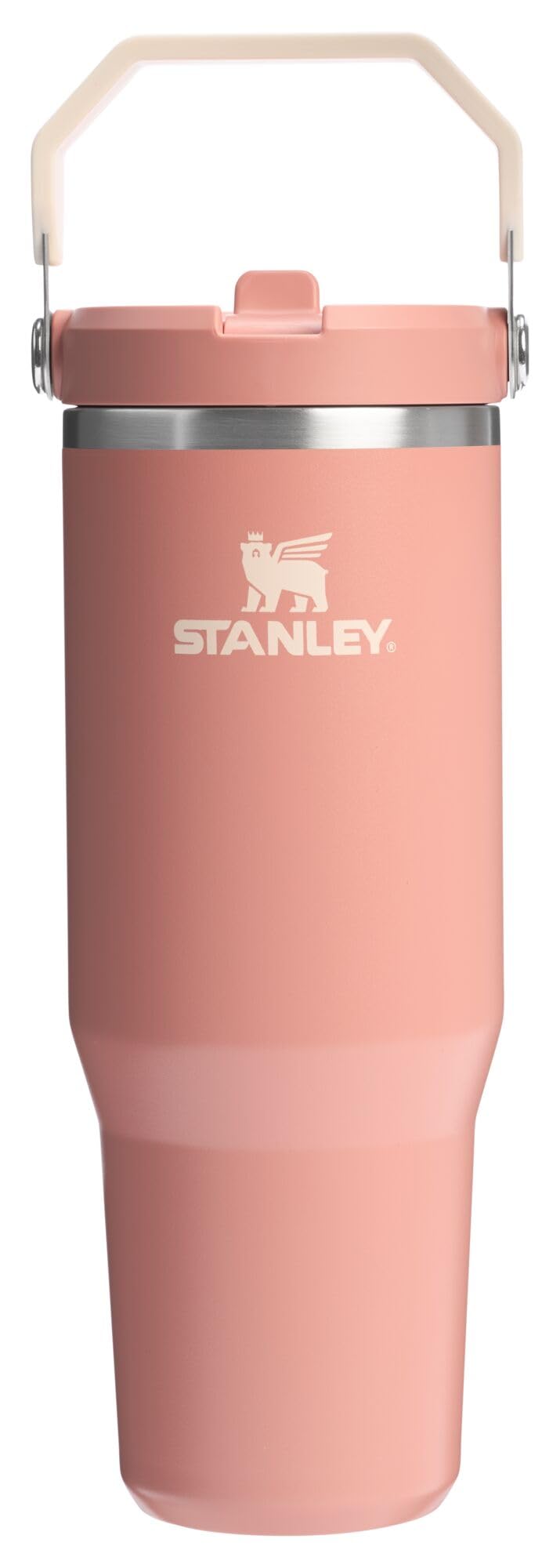 Stanley IceFlow Stainless Steel Tumbler with Straw - Vacuum Insulated Water Bottle for Home, Office or Car Reusable Cup with Straw Leak Resistant Flip Cold for 12 Hrs or Iced for 2 Days (Rose Quartz)