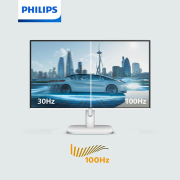 Philips 24E1N1100AW 24" Full HD Monitor, 100Hz Refresh Rate, IPS Panel for Vivid Colors, 1ms Response Time, HDMI, Low Blue Mode for Reduced Eye Strain, Sleek Design, Ideal for Work and Gaming