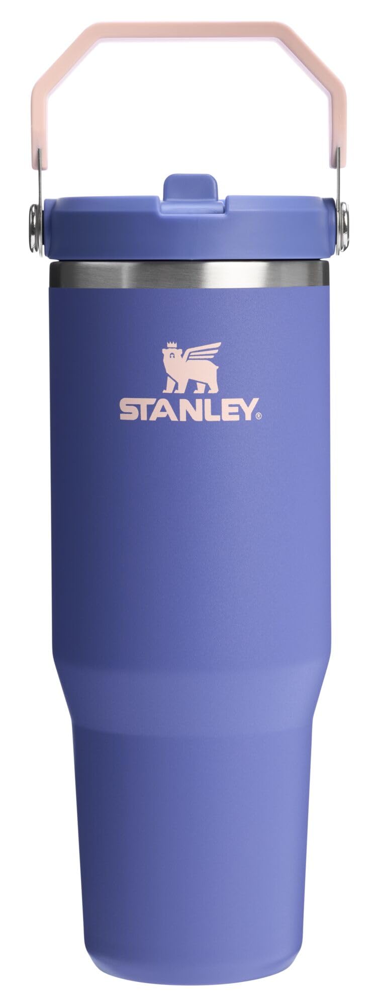 Stanley IceFlow Stainless Steel Tumbler with Straw - Vacuum Insulated Water Bottle for Home, Office or Car Reusable Cup with Straw Leak Resistant Flip Cold for 12 Hrs or Iced for 2 Days (Rose Quartz)