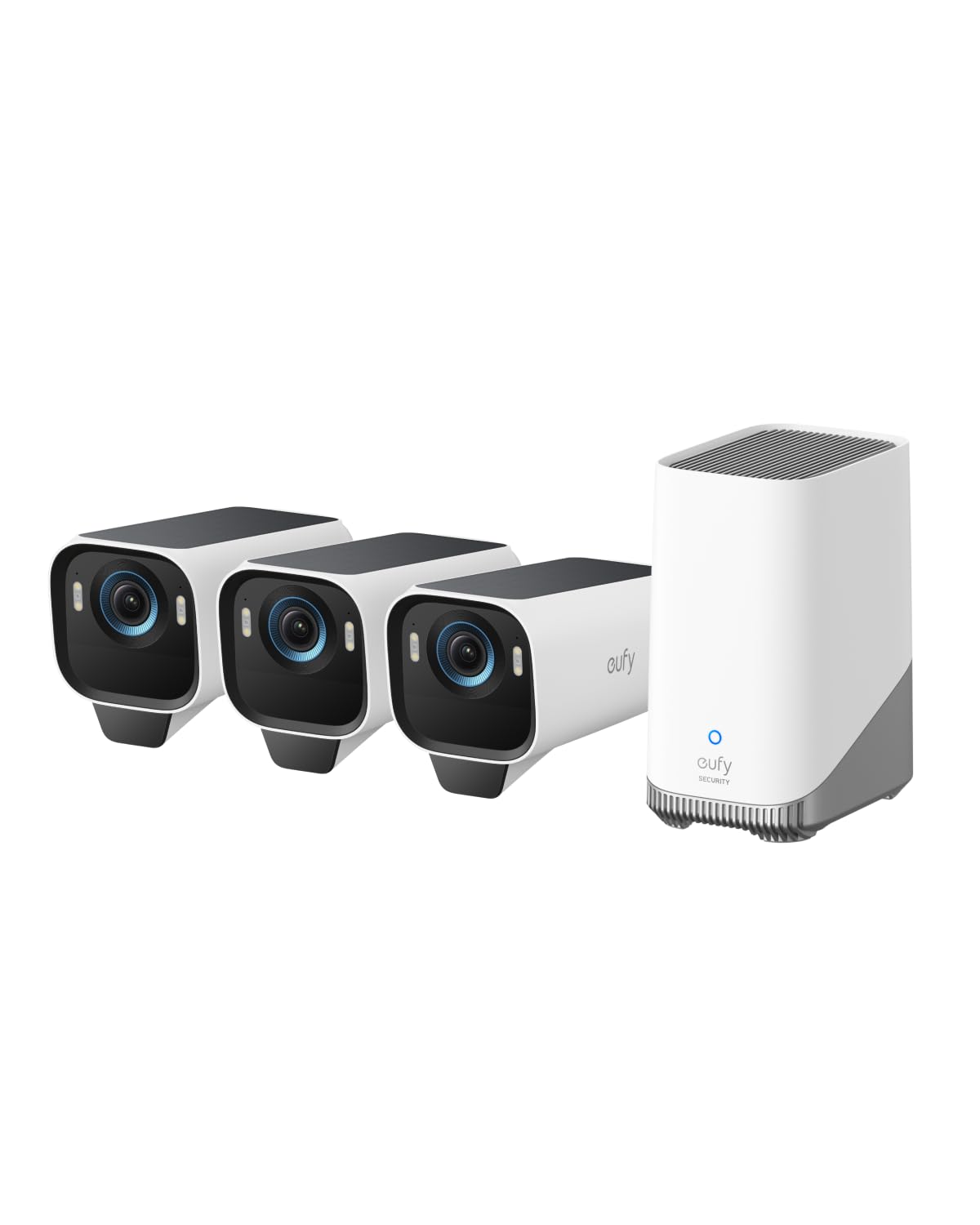eufy Security eufyCam S3 Pro 2-Cam Kit, Solar Camera Outdoor Wireless, MaxColor Night Vision, 4K Security Camera with Solar Panel, Face Recognition AI, Expandable Local Storage, No Monthly Fee