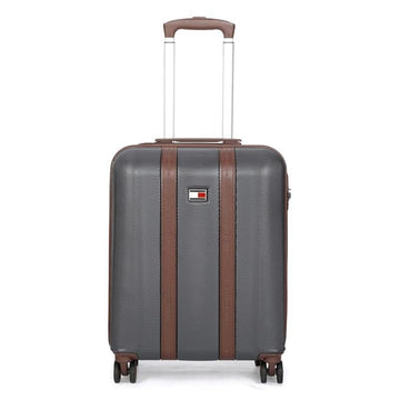 TOMMY HILFIGER Cabin Hard Luggage Graphite X - Navy| Carry-On Trolley Bag with TSA Lock | 360° Spinner Double Wheels | Telescopic Handle | PC Shell Suitcase | 55cm | 47.3L Capacity