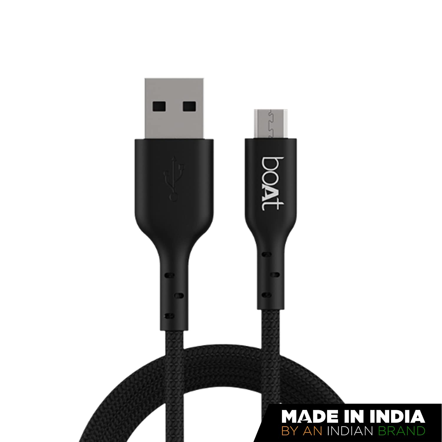 boAt A 350 Type C Cable for Smartphone, Charging Adapter (1.5m, Carbon Black)