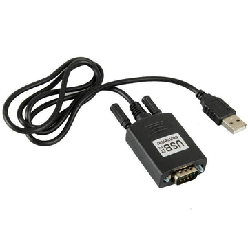 USB To RS232 Serial DB9 9 Pin Port Converter Cable (Driver Required) - Black