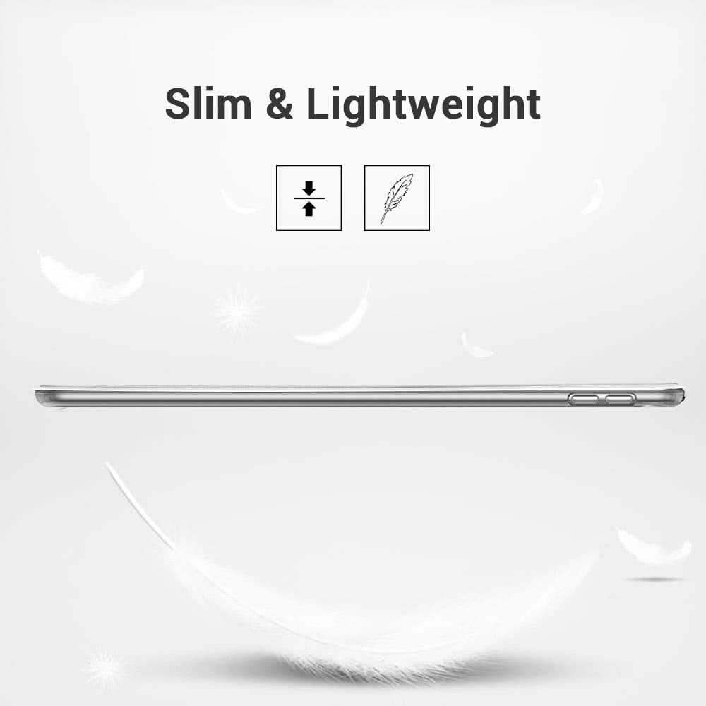 ESR Case Compatible with iPad 9th Generation (2021), 8th Generation (2020), 7th Generation (2019), Slim Protective 10.2-Inch Case, Shock-Resistant TPU Back, Auto Sleep/Wake, Rebound Series, Grey