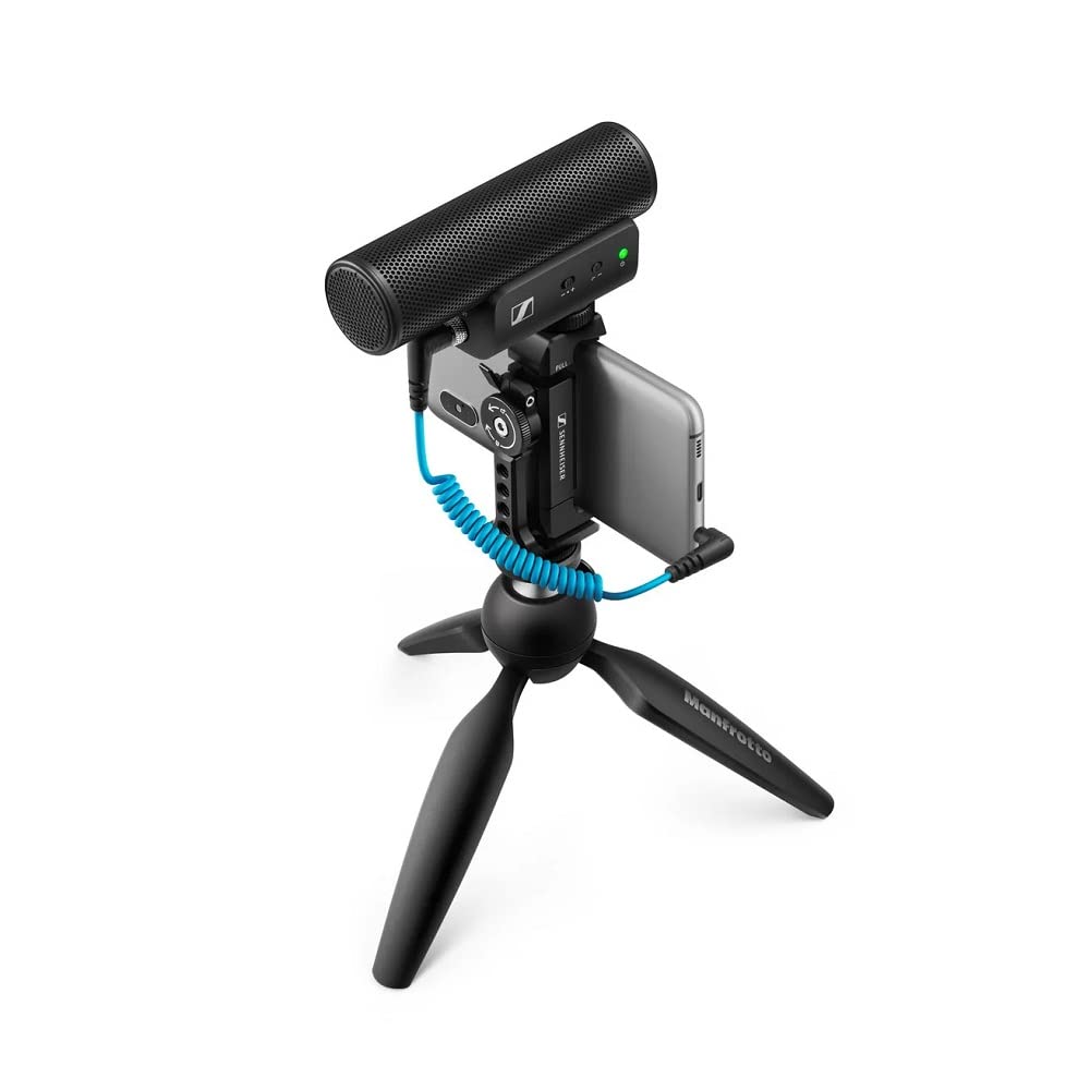 Sennheiser MKE 400 Compact On-Camera Shotgun Microphone | Super-Cardioid Directional Pickup | Integrated Wind Protection | 3-Step Sensitivity Switch | Ideal for Vlogging & Mobile Journalism