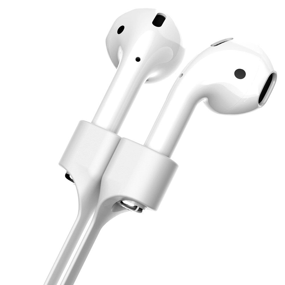 BASEUS Magnetic Silicone Anti-lost Earphone Strap for Apple AirPods -Off White