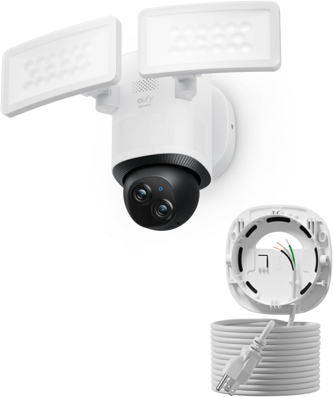 eufy Floodlight Camera E340 with AC Cable, Security Camera Outdoor, 36