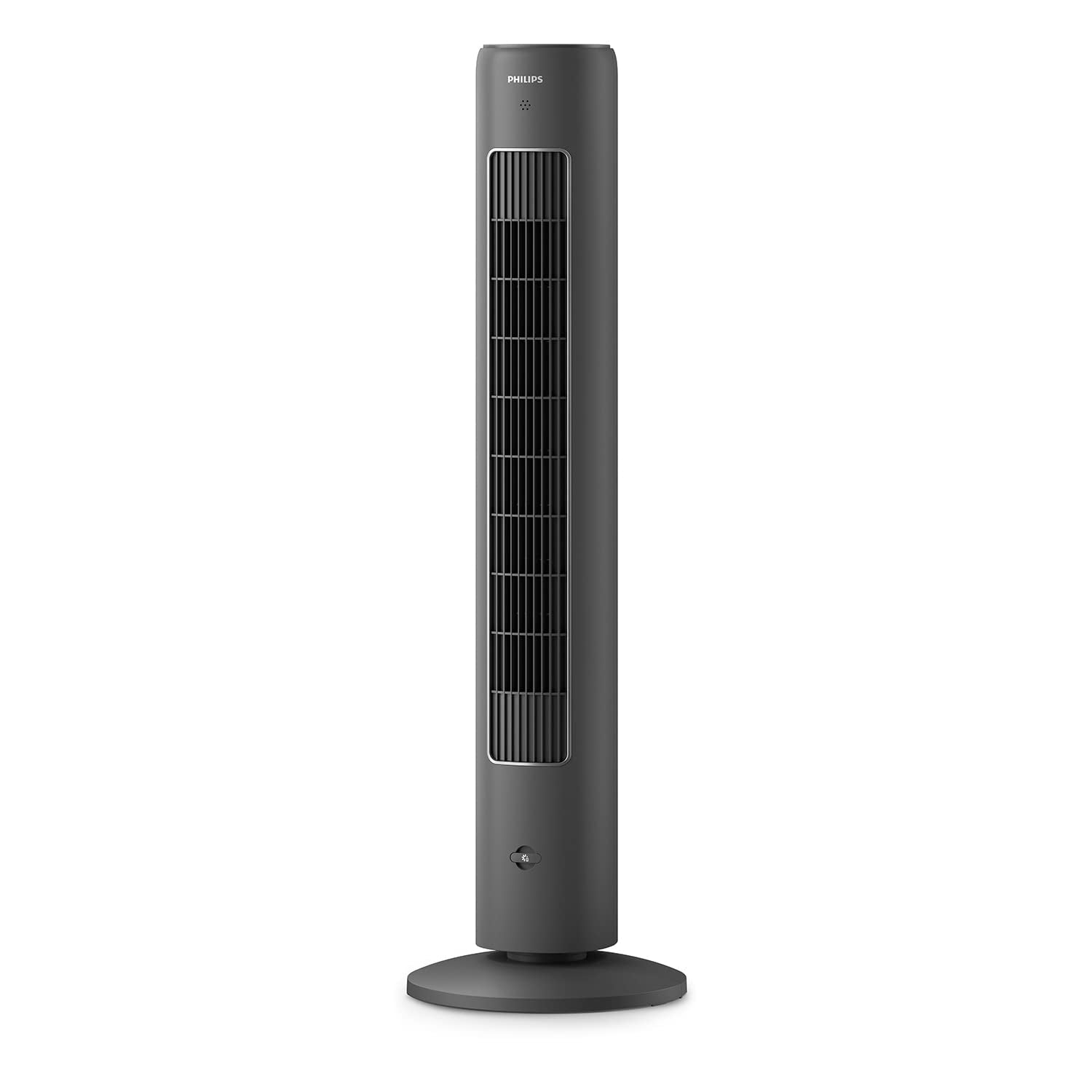 PHILIPS CX 5535/11 High Performance Bladeless Technology Tower Fan with Touchscreen Panel and Remote Control, Quiet Operation, Low Power Consumption and Lightweight Portable Body., Black, 400 mm