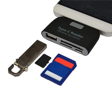 Classico OTG USB 3.1 Type C to Port USB 3.0 Hub +TF SD Smart Card Reader Adapter for OnePlus 6,Oneplus 5/5T/3/3T & Much More Type C USB Spotted Dives