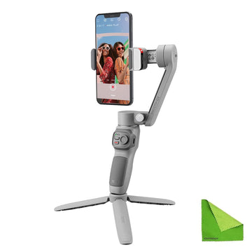 Zhiyun Smooth-Q3 Gimbal Stabilizer for Smartphone Android Cell Phone iPhone Zhi yun q 3-Axis Handheld Gimble Stick wTripod Stand LED Fill Light for Tiktok YouTube Vlog Video Kit FaceObject Tracking.