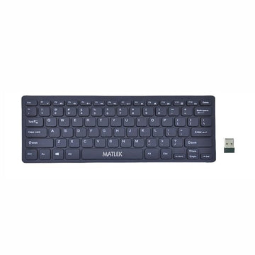 Matlek Wireless Keyboard 2.4 G Connect Works with - Windows, Mac, Android | Slim and Portable, Black