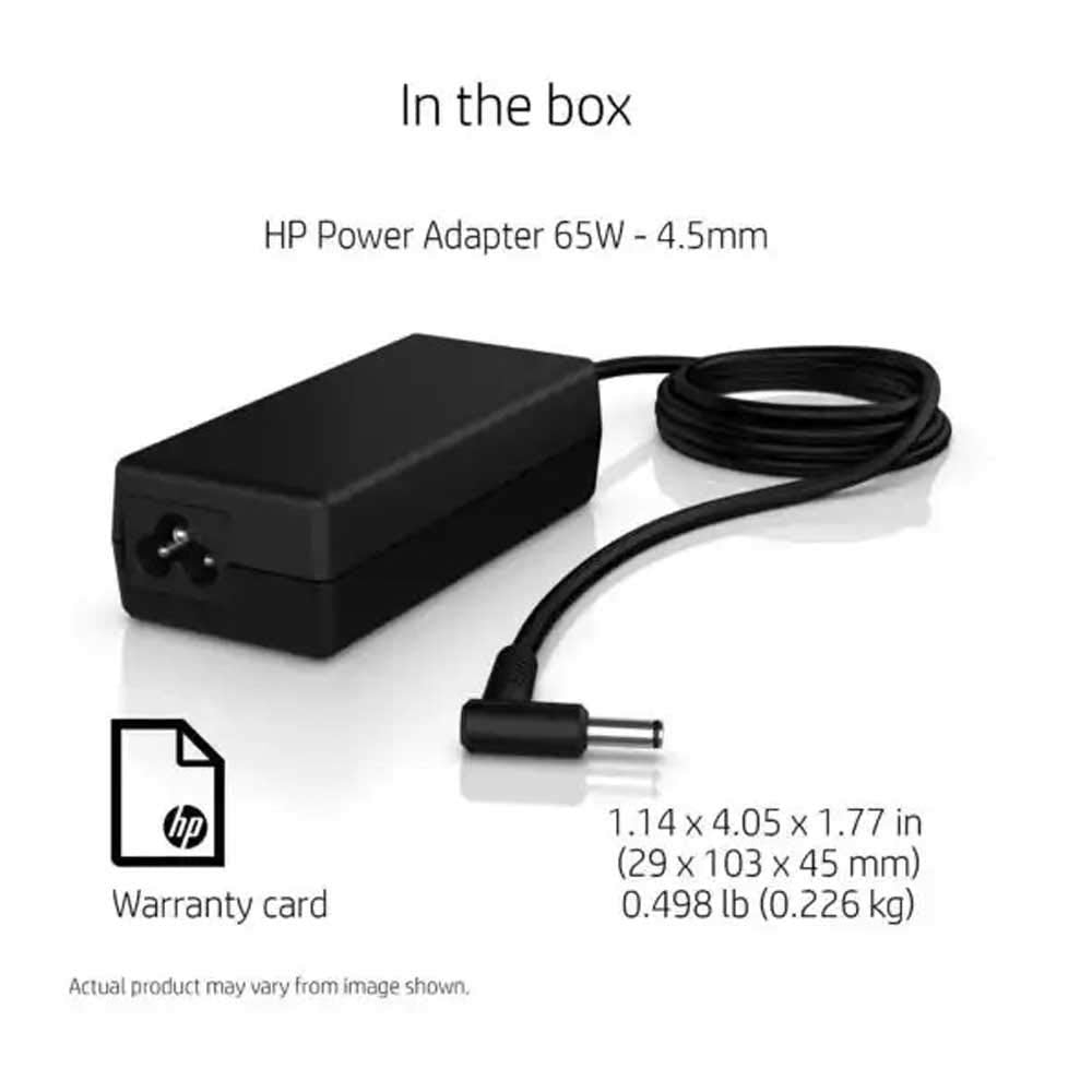 HP 65W AC Charger Adapter 4.5mm Without Power Cable for HP Pavilion Black
