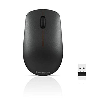 Lenovo 400 Wireless Mouse, 1200DPI Optical Sensor, 2.4GHz Wireless Nano USB, 3-Button (Left,Right,Scroll) Upto 8M Left/Right & 100K Scroll clicks & 1yr Battery, Ambidextrous, Ergonomic GY50R91293