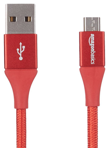Amazonbasics Micro USB Fast Charging Cable for Smartphone (1 Feet, Red)
