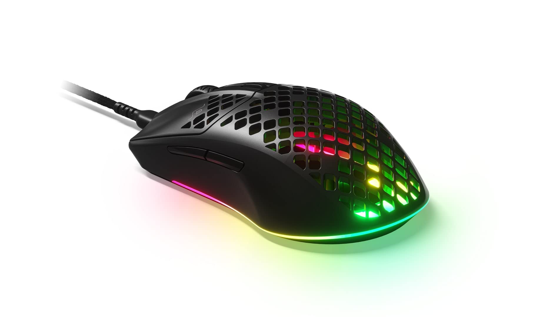 SteelSeries Aerox 3 Wireless - Super Light Gaming Mouse - 18,000 CPI TrueMove Air Optical Sensor - Ultra-Lightweight 68g Water Resistant Design - 200 Hour Battery Life Snow,White,62612
