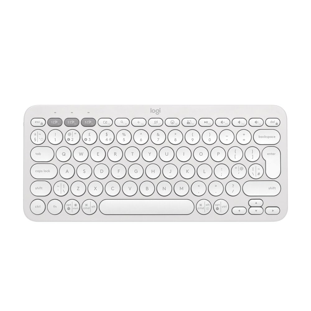 Logitech Pebble Keys 2 K380s, Multi-Device Bluetooth Wireless Keyboard with Customisable Shortcuts, Slim and Portable, Easy-Switch for Windows, macOS, iPadOS, Android, Chrome OS - Tonal Graphite