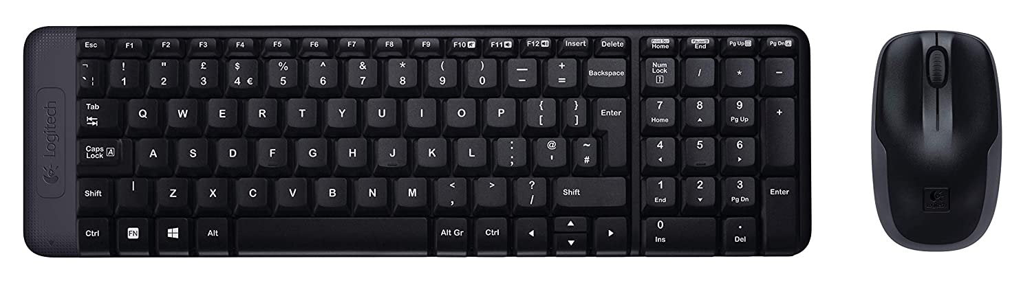 Logitech MK215 Wireless Keyboard and Mouse Combo for Windows, 2.4 GHz Wireless