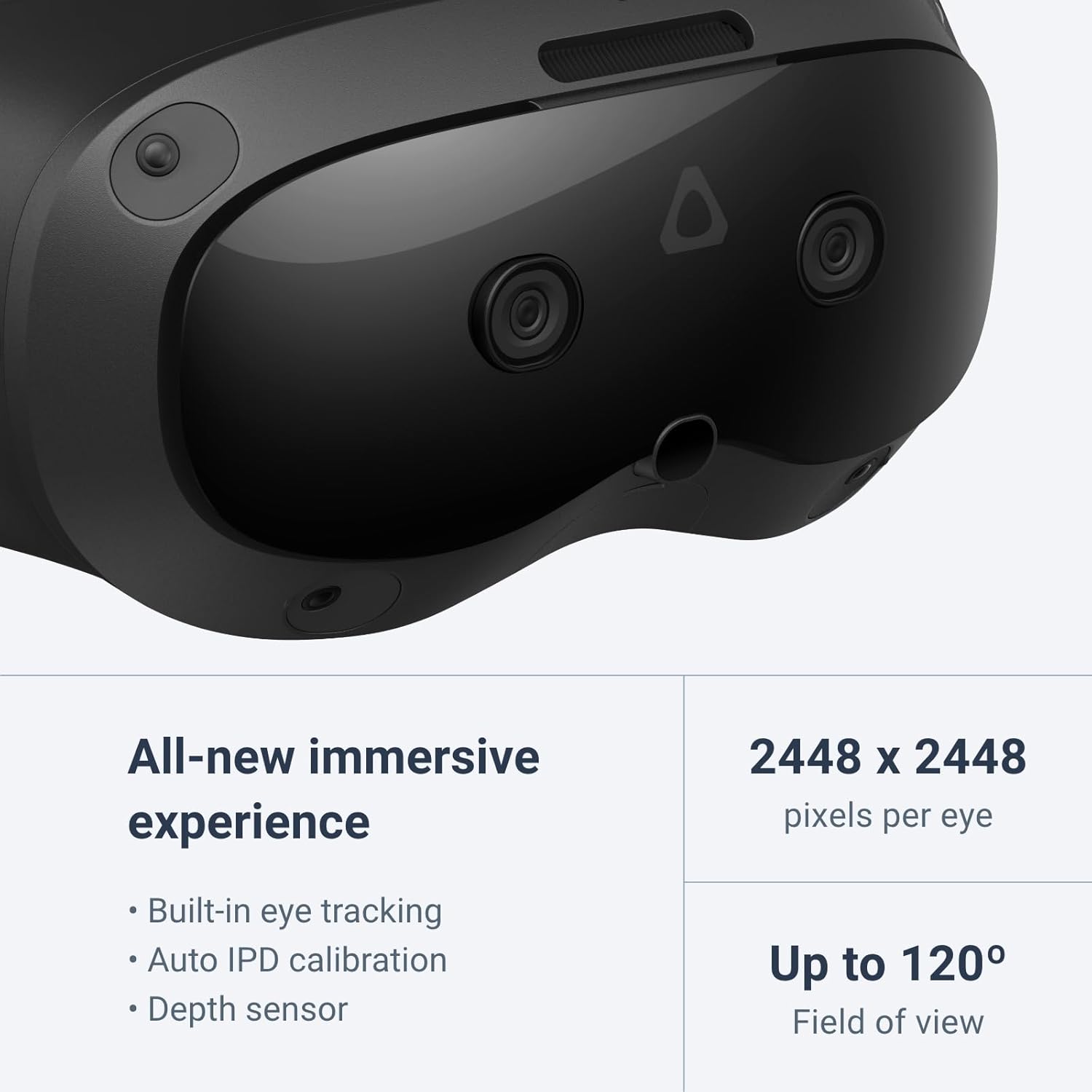 HTC Vive Focus Vision — Mixed Reality and PC VR Eye Tracking Headset + Controllers