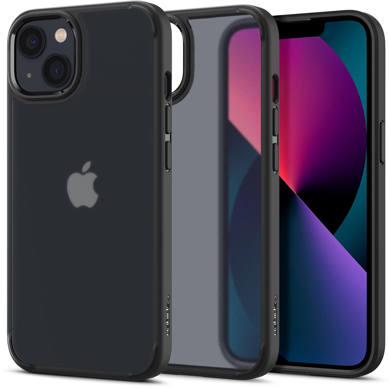 Spigen Ultra Hybrid Matte Back Cover Case Compatible with iPhone 13 (TPU + Poly Carbonate | Frost Black)