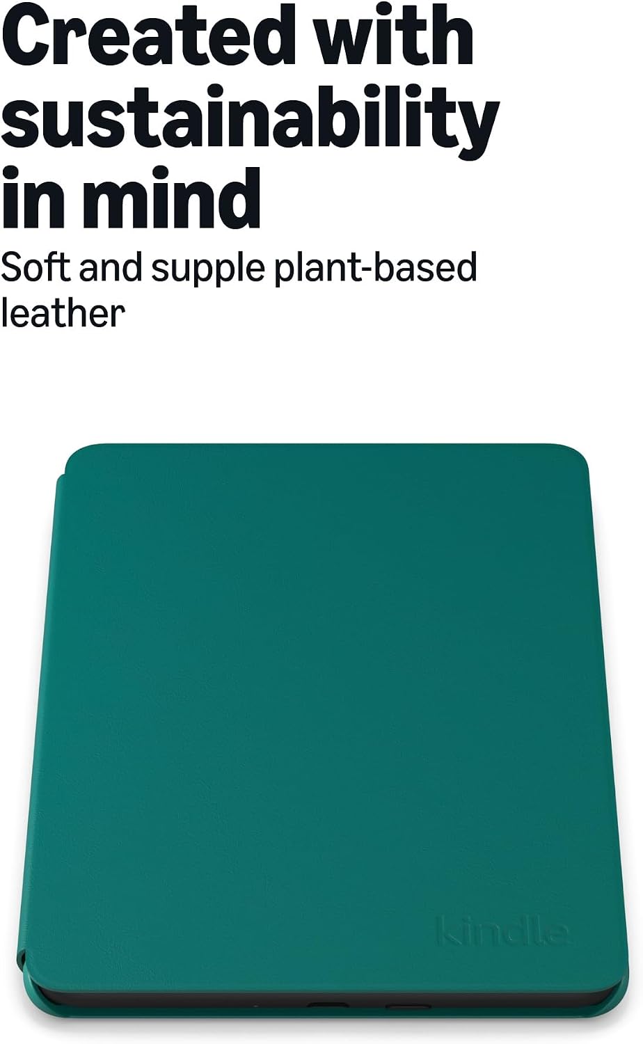 Amazon Plant-Based Leather Case- Lightweight, Protective Cover Designed with Sustainability in Mind for Kindle Paperwhite and Kindle Colorsoft