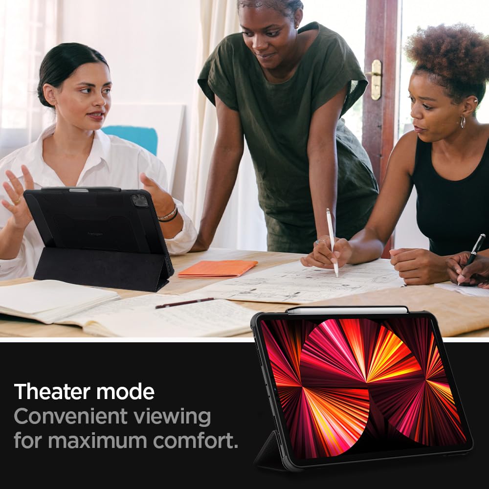 Spigen Rugged Armor Pro Back Cover Case Compatible with iPad Pro 11 inch (2021 | 2020 | 2018) - Black