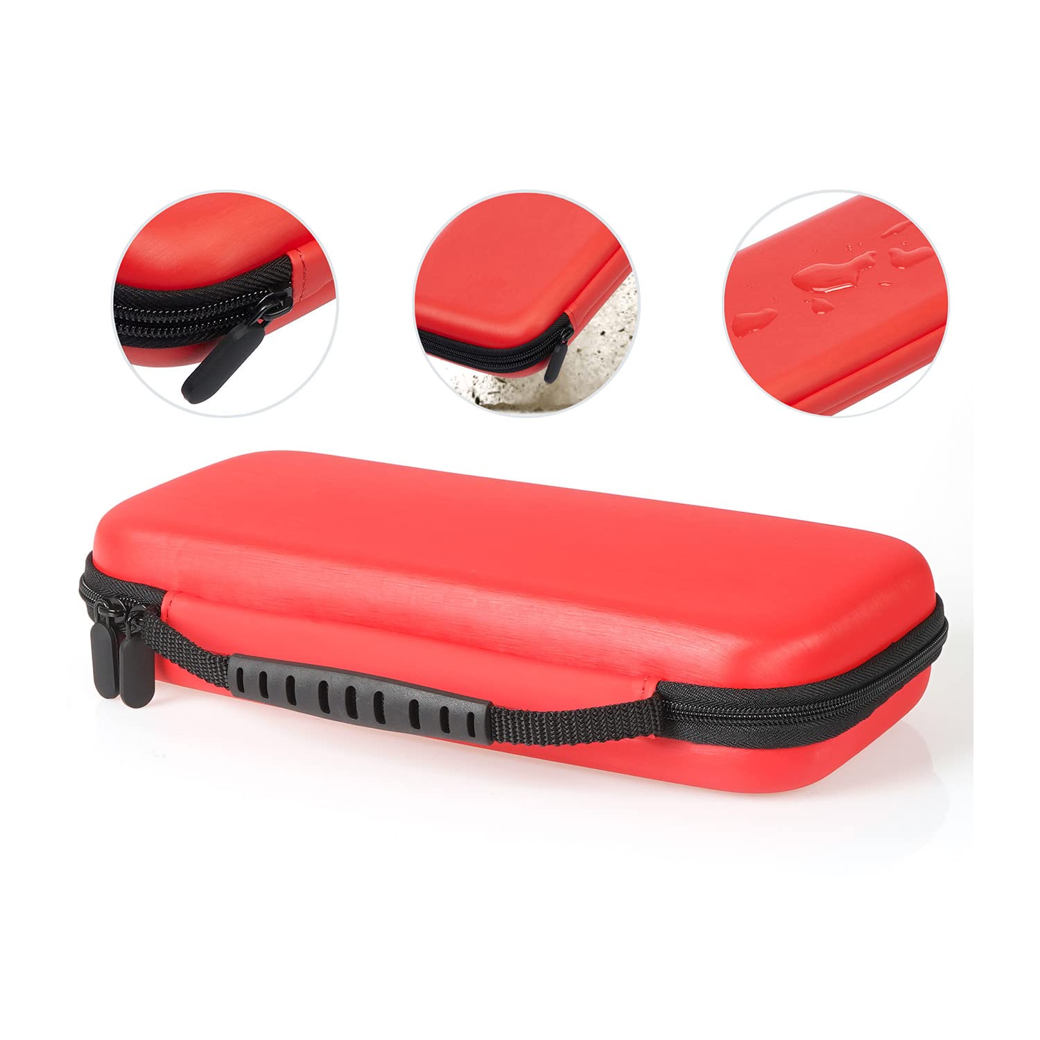 AmazonBasics Starter Kit for Nintendo Switch - Case Only - (Red)