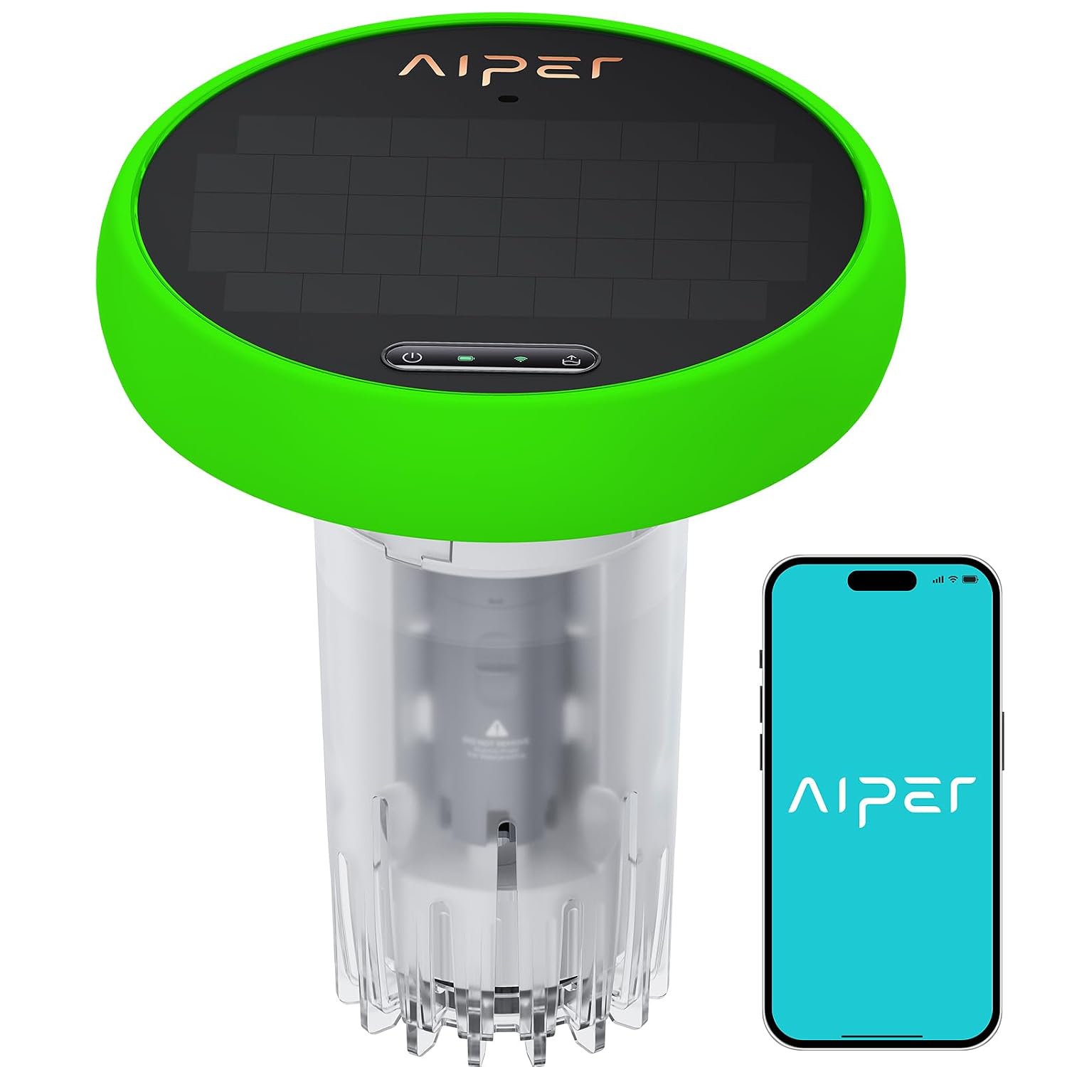 AIPER HydroComm Smart Pool Monitor, 24/7 Automatic Water Testing for Pools, Hot Tubs & Spas, 5-in-1 Accurate Digital Tester, App Control, Customized Optimization Tips, White
