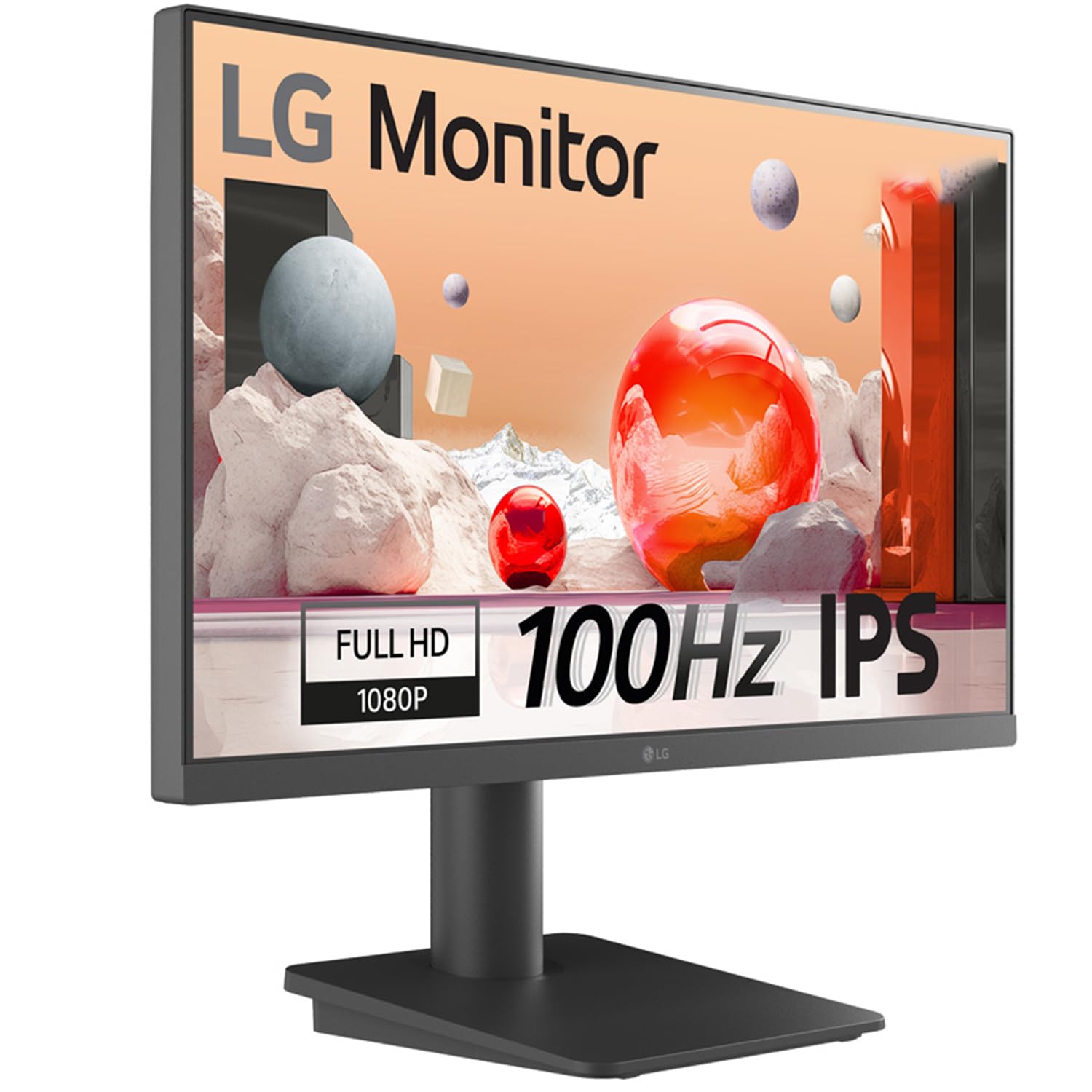 LG 24MS550 60.4 cm (23.8 Inch) FHD (1920x1080) IPS PC Monitor with 100Hz, 5ms (GtG), Flicker Safe & Reader Mode, 2xSpeakers, 2xHDMI, Tilt/Height Adjustable, 3-Side Virtually Borderless Design (Black)